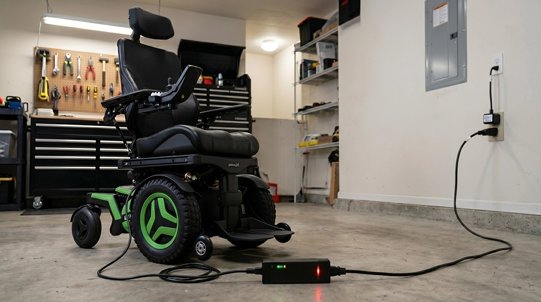 Power wheelchair won't charge